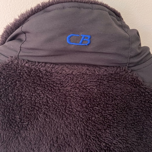 Unisex black fleece CB zip up jacket sz xxl 2xl men’s or women’s oversized layer - Picture 2 of 6